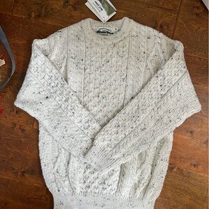 Aran Crafts Speckled Cream Sweater